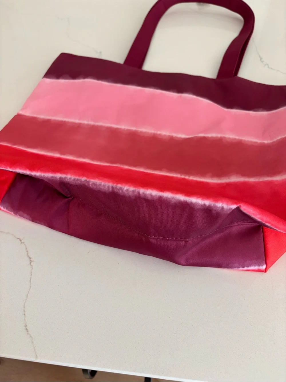 Clinique x Jonathan Cohen Ombre Berry, Pink & Red Stripe Tote Bag